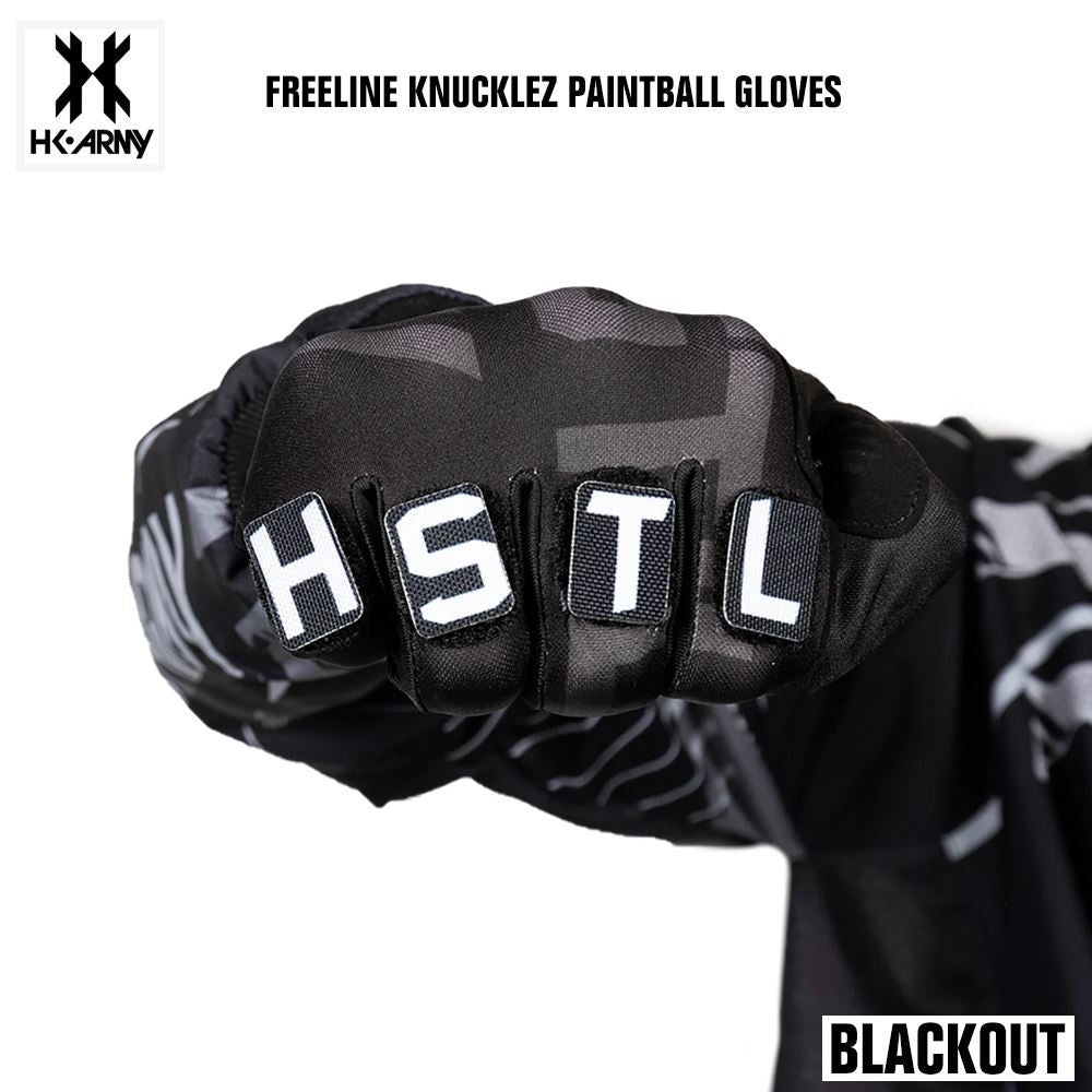 HK Army Freeline Knucklez Paintball Gloves - Blackout