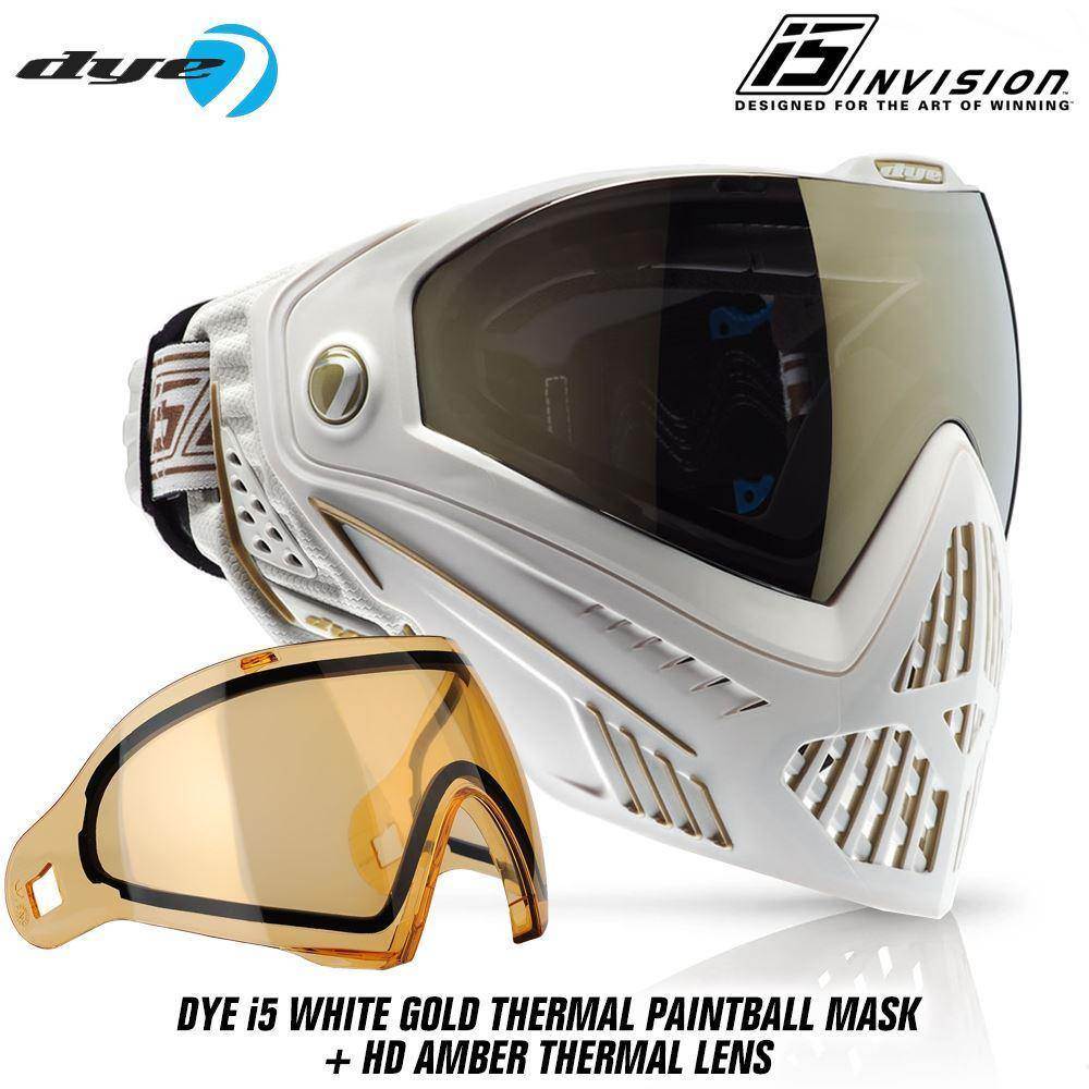 Dye I5 Thermal Paintball Mask Goggles with GSR Pro Strap - PaintballDeals.com