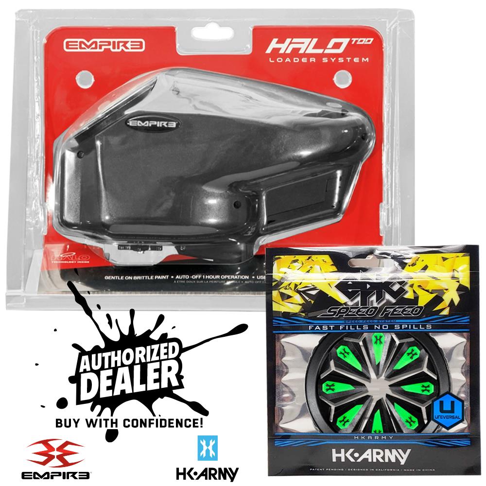 Empire Halo Too Electronic Paintball Loader with HK Army Epic Speed Feed - 20+ BPS