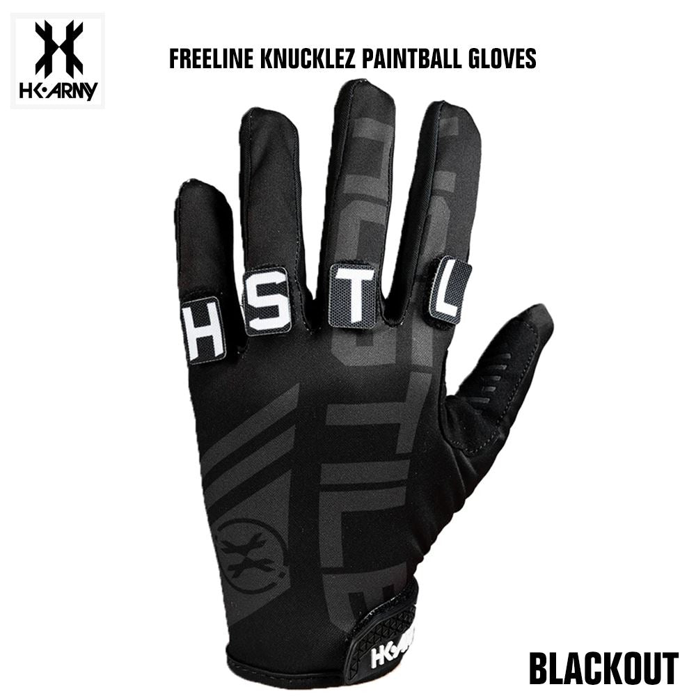 HK Army Freeline Knucklez Paintball Gloves - Blackout