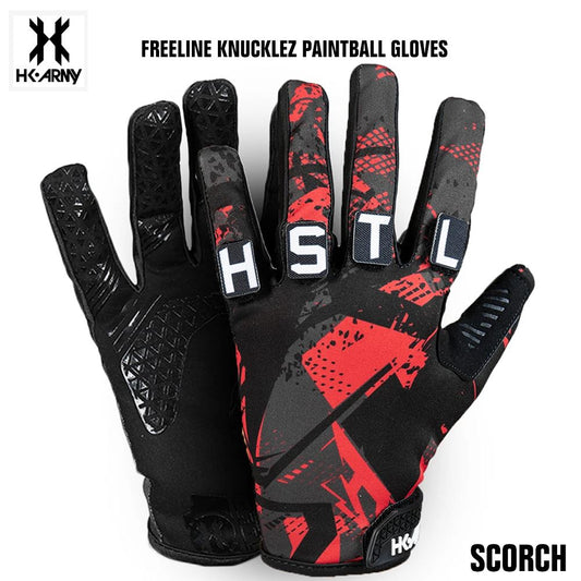 HK Army Freeline Knucklez Paintball Gloves - Scorch