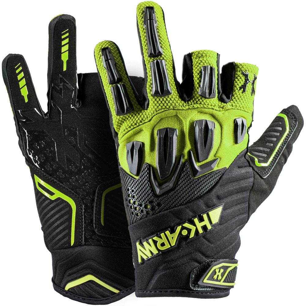 HK Army Hardline Armored Paintball Gloves - Energy