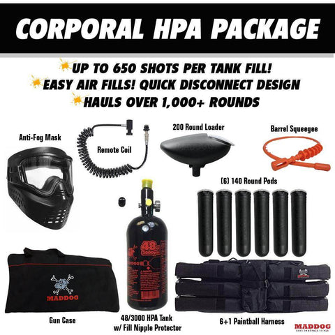 Dye Rize CZR Corporal HPA Paintball Gun Package