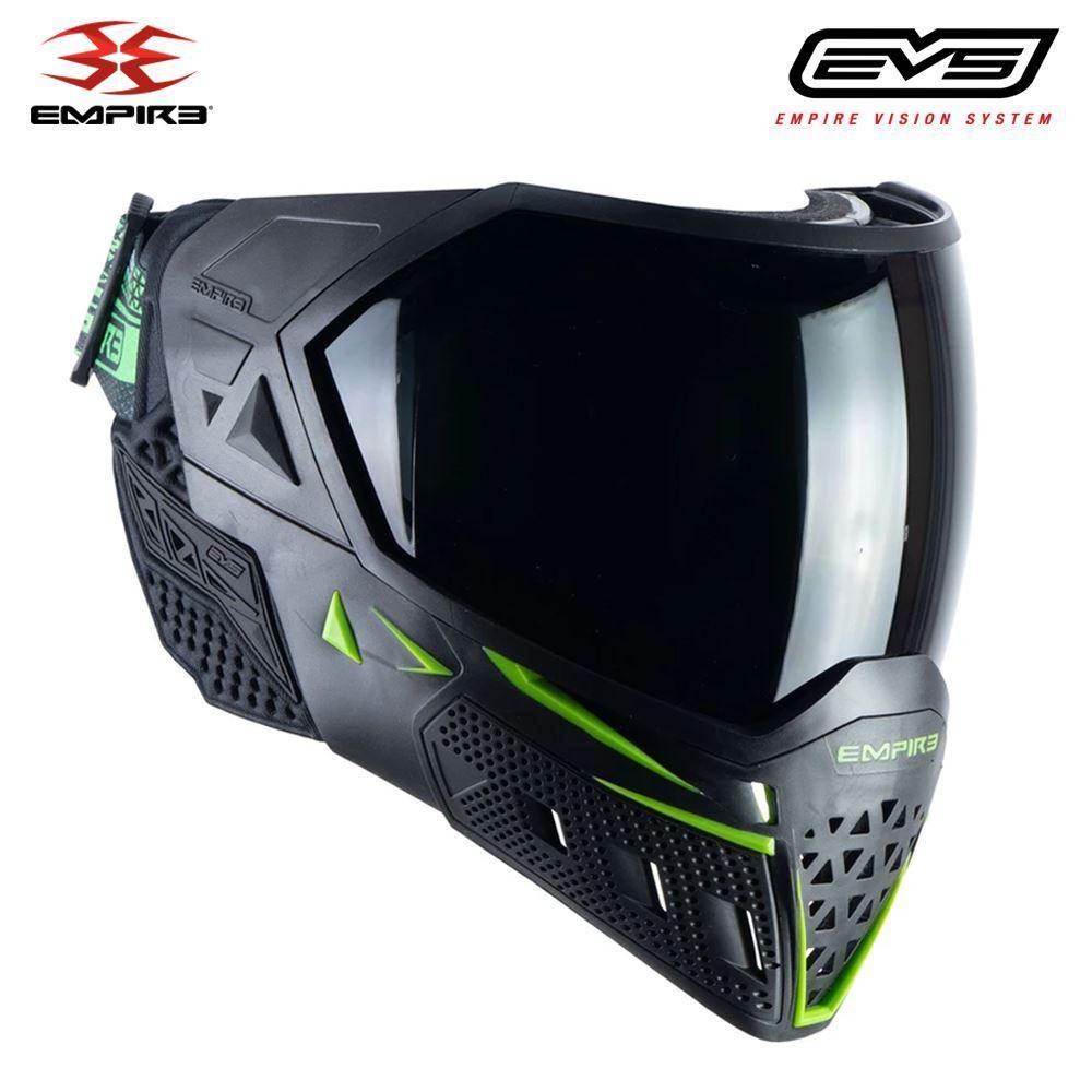 Empire EVS Thermal Paintball Mask - Black / Lime Green - PaintballDeals.com