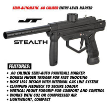 Maddog JT Stealth Semi-Automatic .68 Caliber Silver Paintball Gun Starter Package - PaintballDeals.com