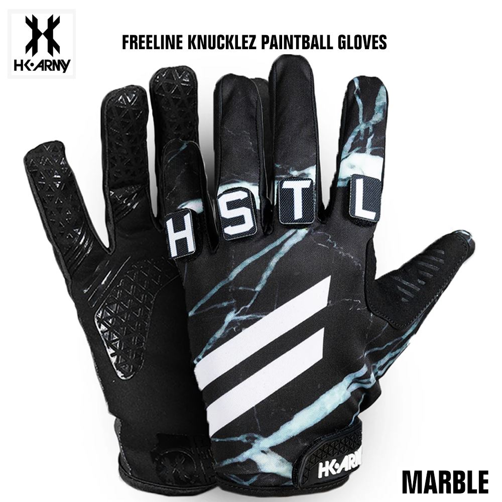 HK Army Freeline Knucklez Paintball Gloves - Marble