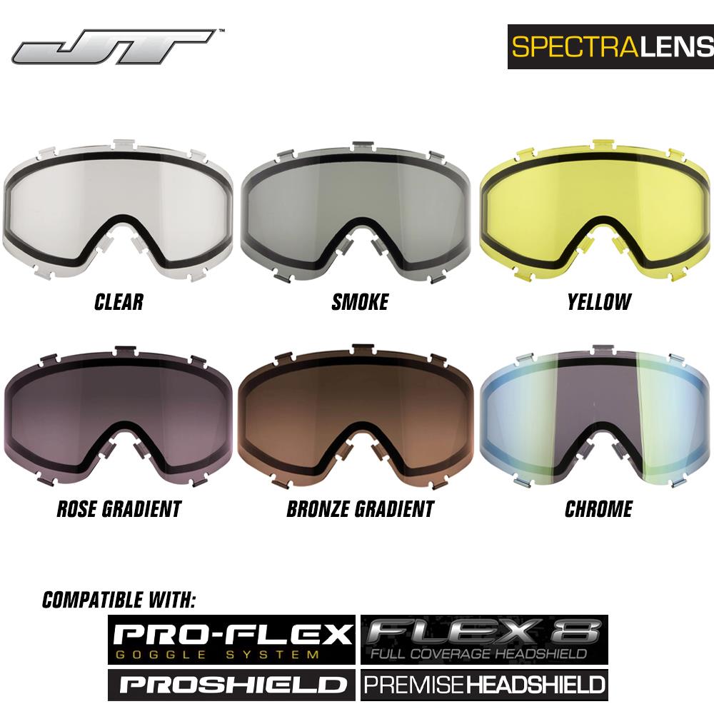 JT Proflex Thermal Anti-Fog Paintball Mask Goggles - LE Bandana White