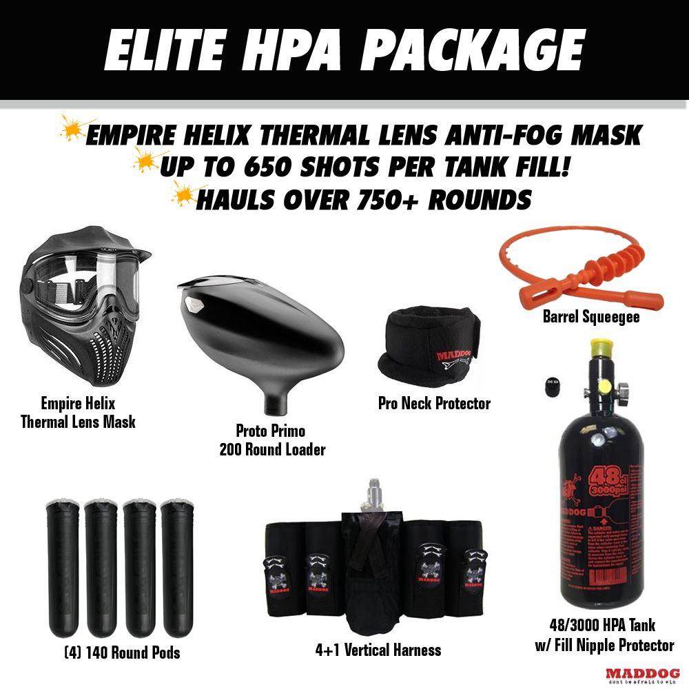 Dye Rize CZR Maddog Elite HPA Paintball Gun Package