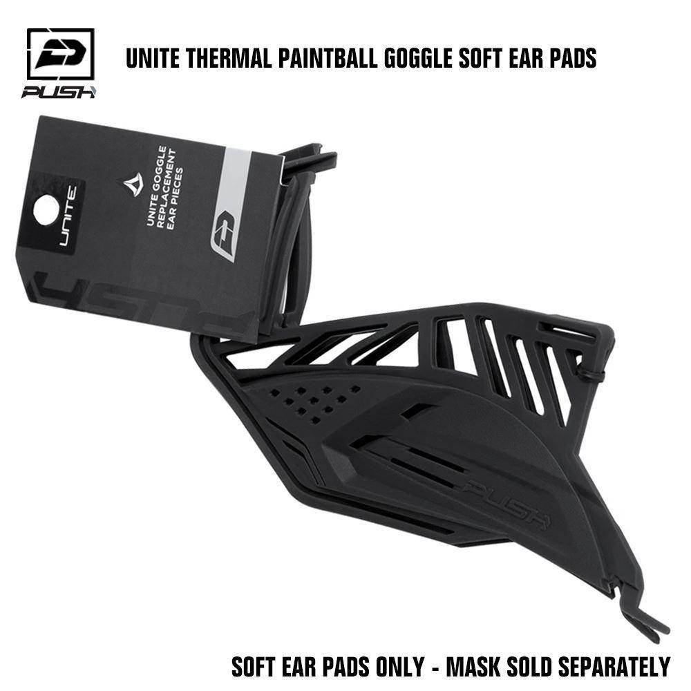 Push Unite Paintball Goggle Mask Soft Ear Pads - Black - PaintballDeals.com