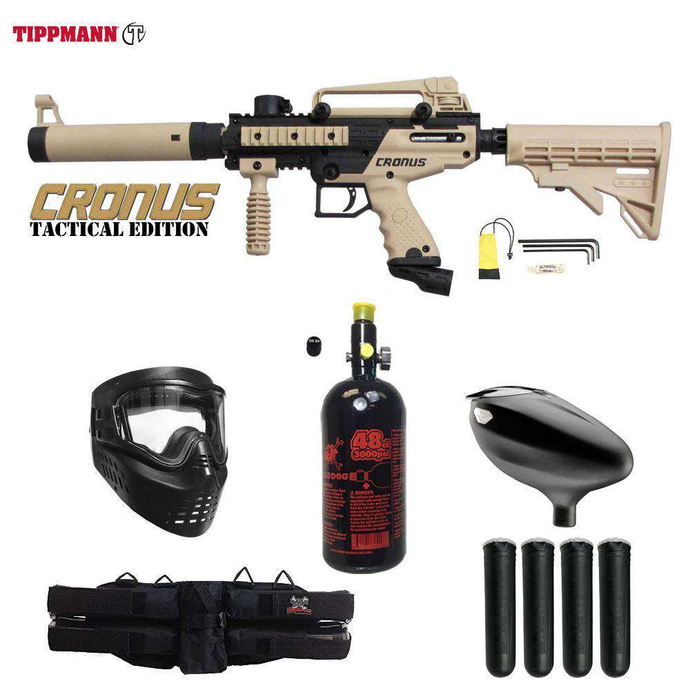 Tippmann Cronus Tactical Starter HPA Paintball Gun Package