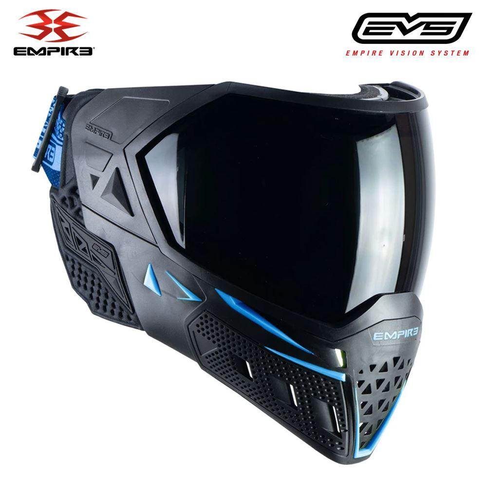 Empire EVS Thermal Paintball Mask - Black / Navy Blue - PaintballDeals.com