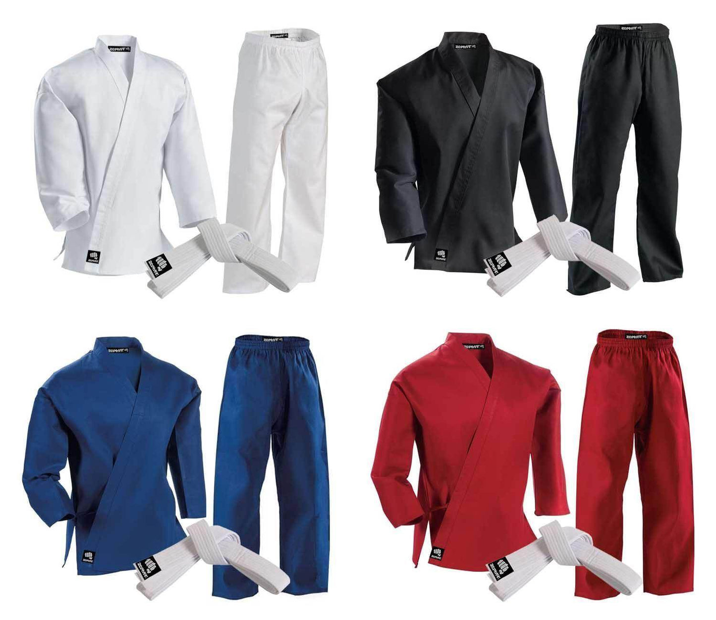 CLEARANCE - Zephyr Martial Arts Karate Gi Student Uniform - White Belt - OPEN BOX - PaintballDeals.com