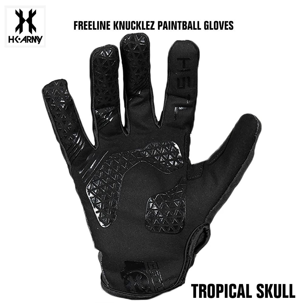 HK Army Freeline Knucklez Paintball Gloves - Tropical Skull