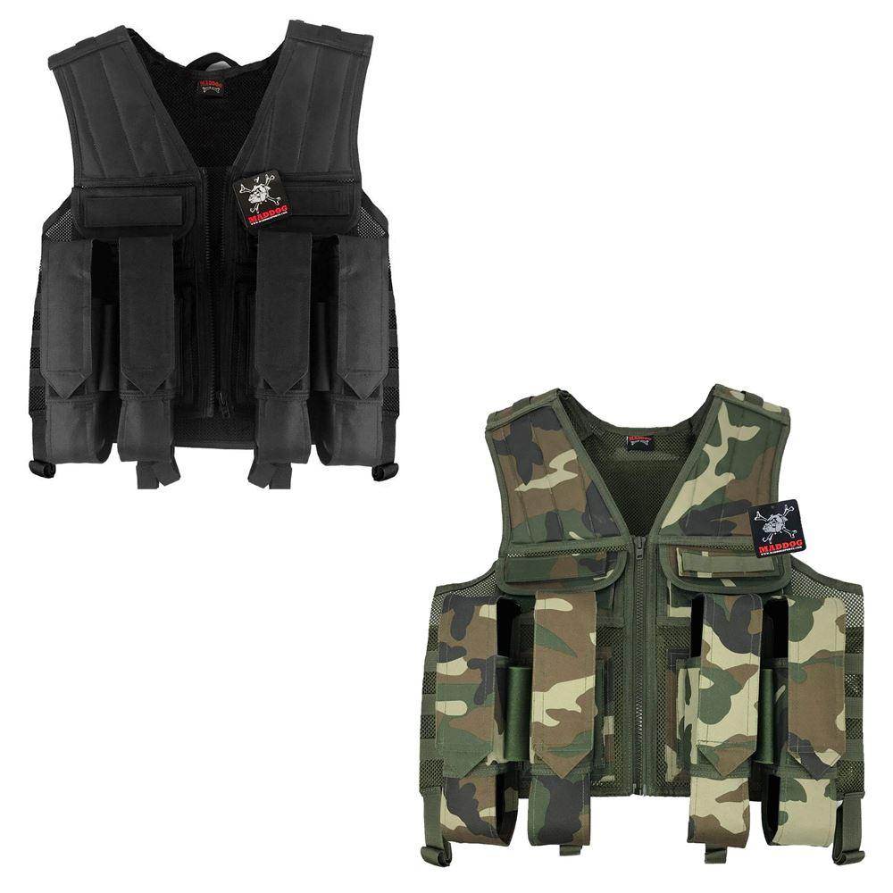 Maddog Tactical Paintball Battle Vest | Holds 6 Pods & Tank Up to 90ci