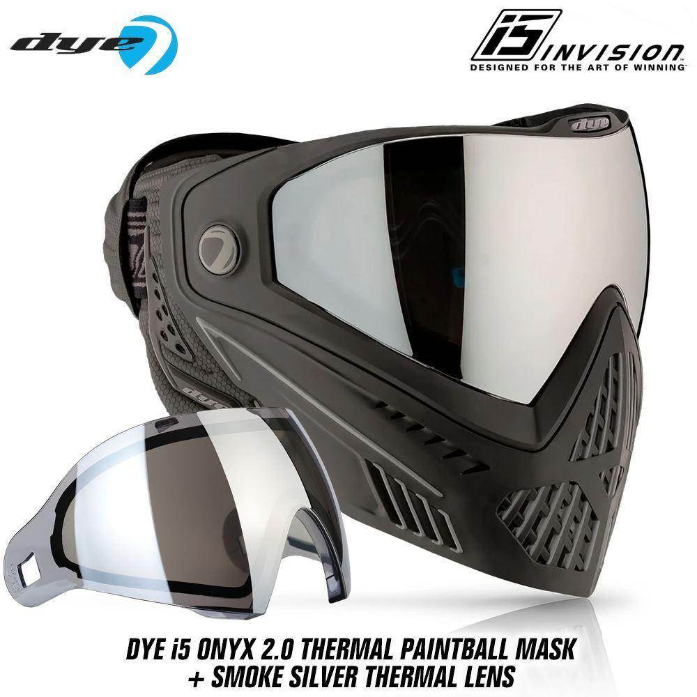 Dye I5 Thermal Paintball Mask Goggles with GSR Pro Strap - PaintballDeals.com