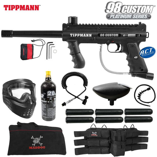 Maddog Tippmann 98 Custom Platinum Series Corporal Paintball Gun Marker Starter Package