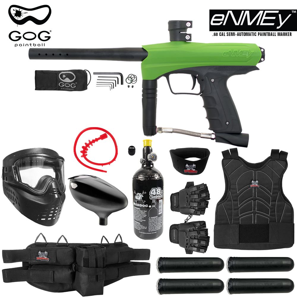 Maddog GoG eNMEy Paintball Gun Marker Protective HPA Starter Package