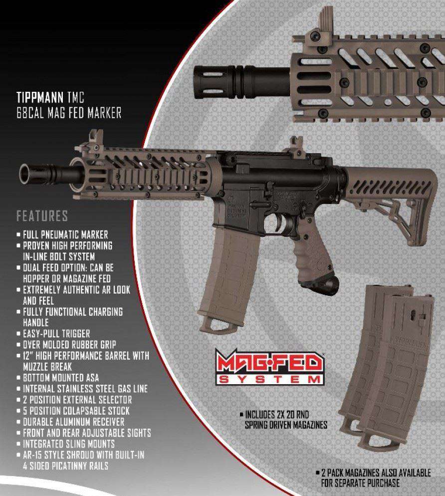 Tippmann TMC MAGFED Paintball Marker Gun