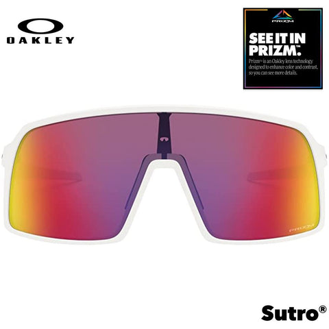 Oakley Sutro Men's Sunglasses - Matte White w/ PRIZM Road Lenses