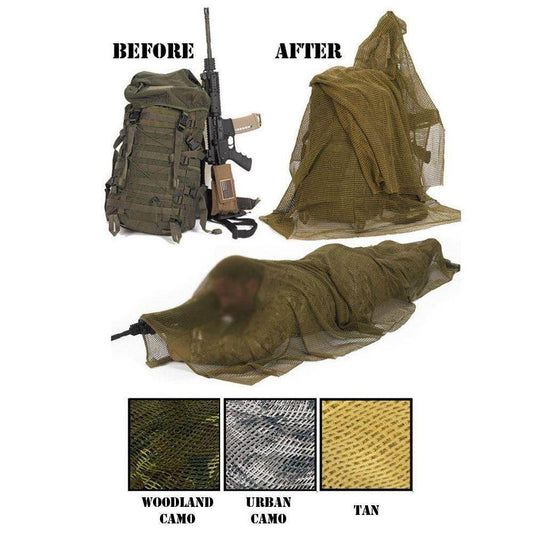 Zephyr Tactical Mesh Sniper Veil Desert Shemagh - Urban -Woodland Camo - Desert Tan - 3 Pack