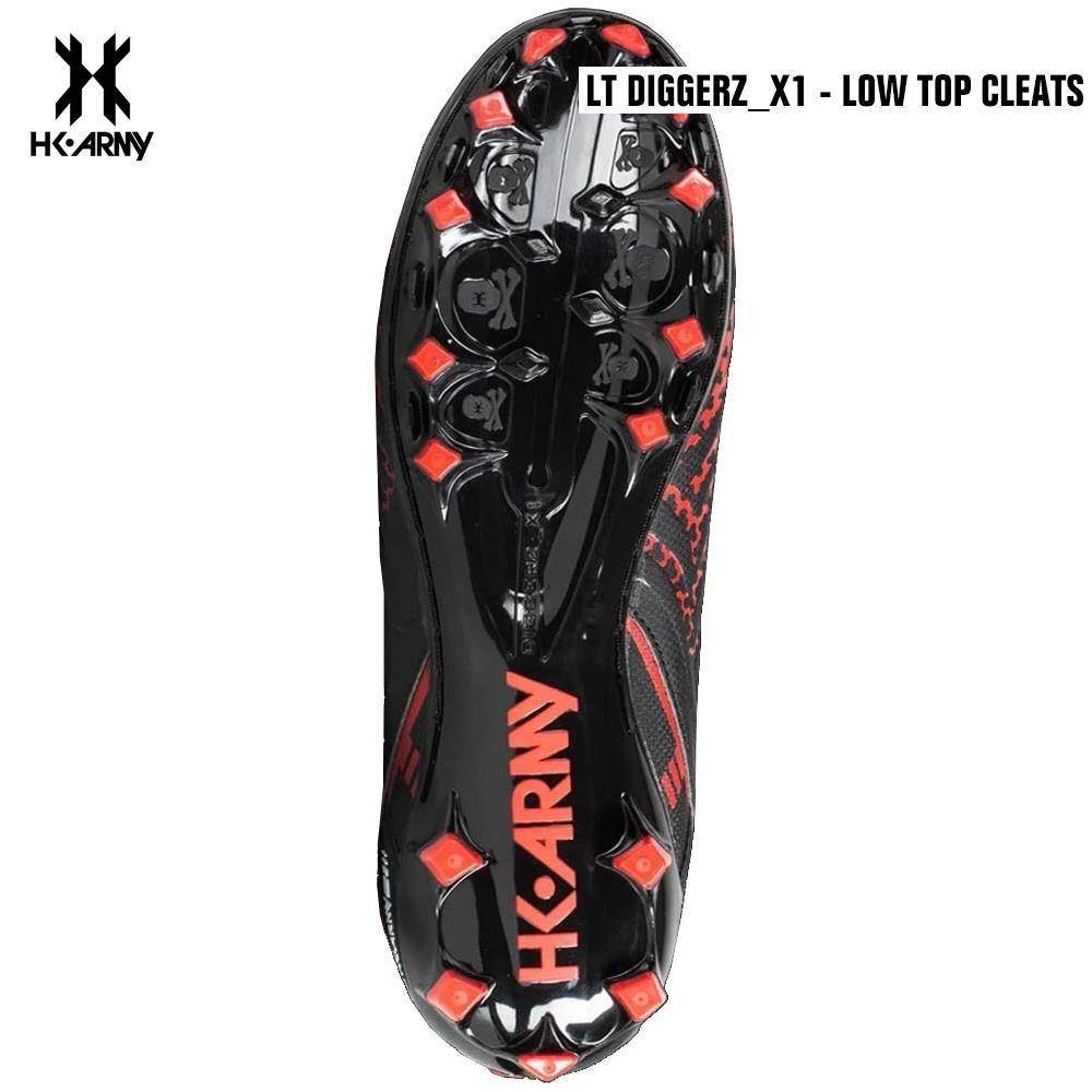 HK Army LT Diggerz_1 Low Top Paintball Cleats - Black/Red - PaintballDeals.com