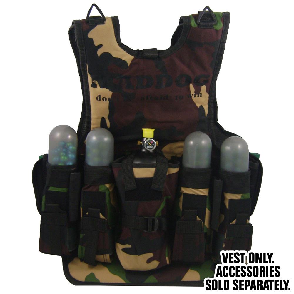 Maddog Tactical Paintball Vest Pod Holder - Woodland Camo