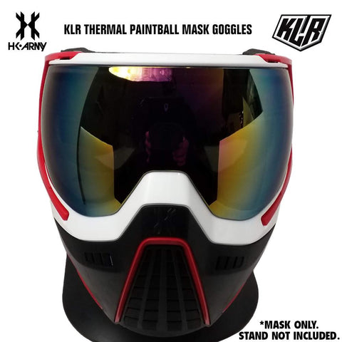 CLEARANCE - HK Army KLR Paintball Goggle Mask - Scorch - White / Red-Fusion Lens - OPEN BOX