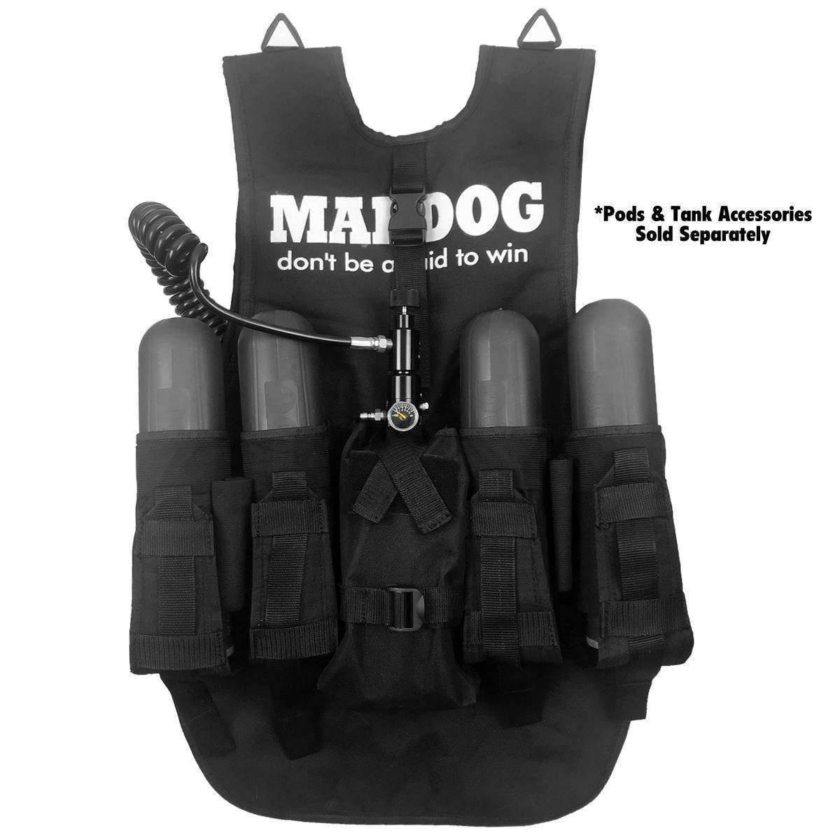 CLEARANCE - Maddog Tactical Paintball Vest - Black - OPEN BOX