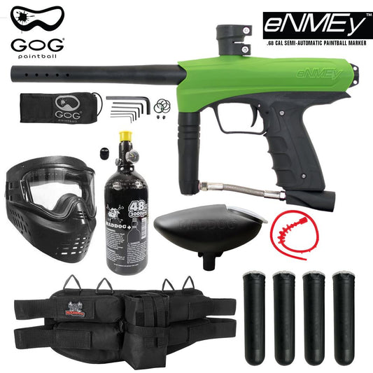 Maddog GoG eNMEy Paintball Gun Marker Silver Starter Package