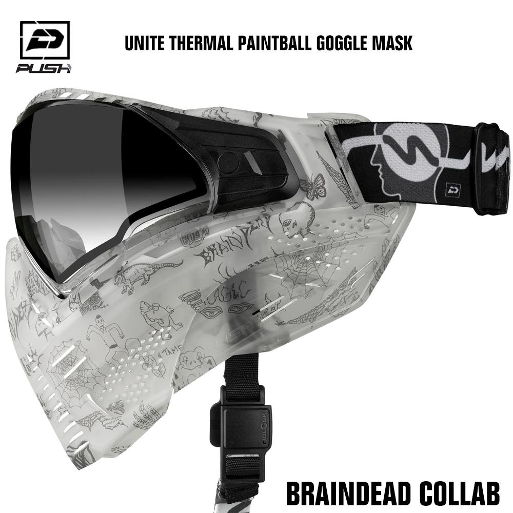 Push Paintball Unite Thermal Paintball Goggle Mask - Braindead Collab