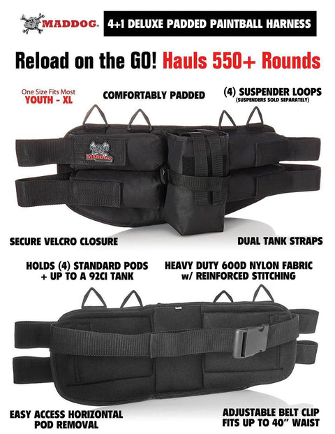 Maddog Azodin Kaos 3 Protective HPA Paintball Gun Marker Starter Package