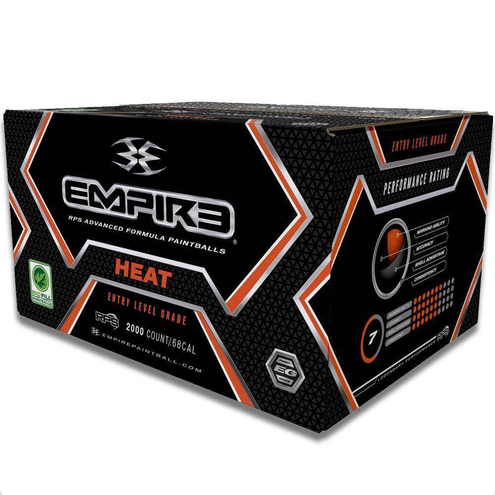 Empire Heat .68 Caliber Paintballs - Orange Shell / Orange Fill - PaintballDeals.com