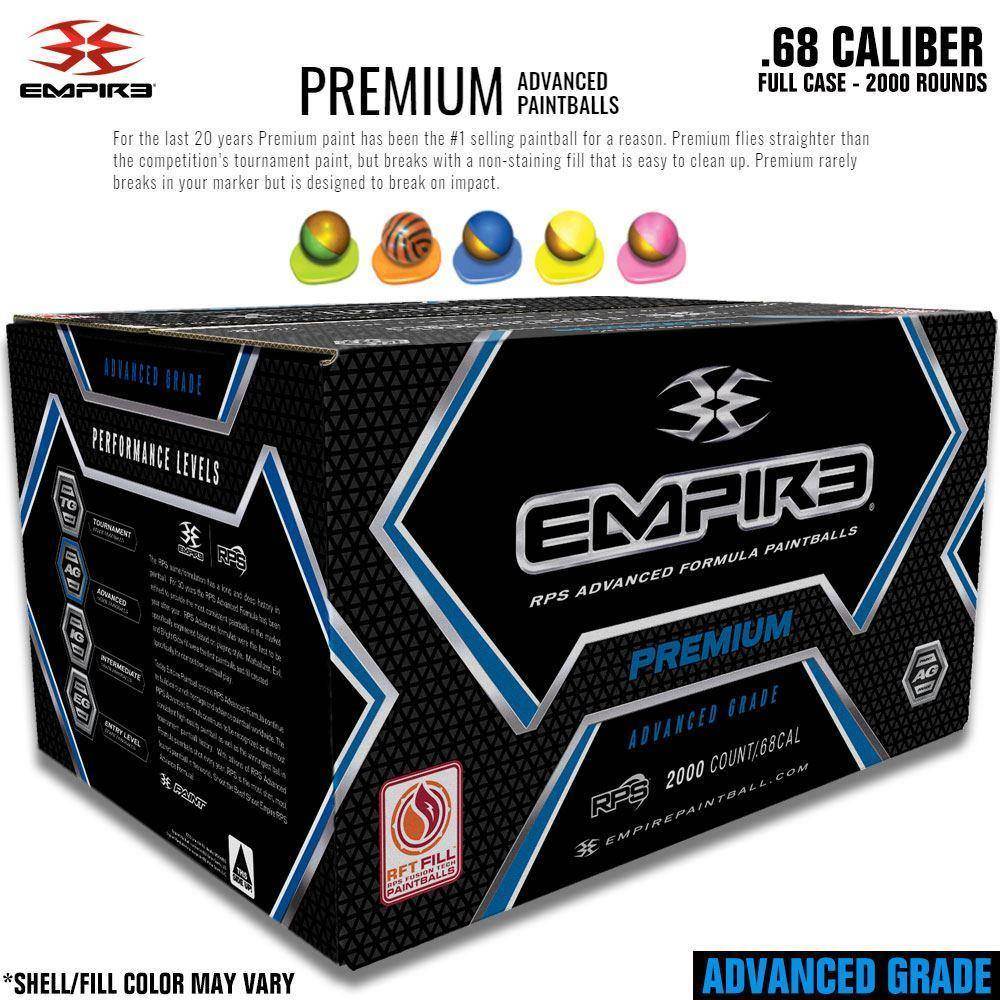 Empire Premium .68 Caliber Paintballs - White Shell / Carbon Fiber Pattern Fill - PaintballDeals.com