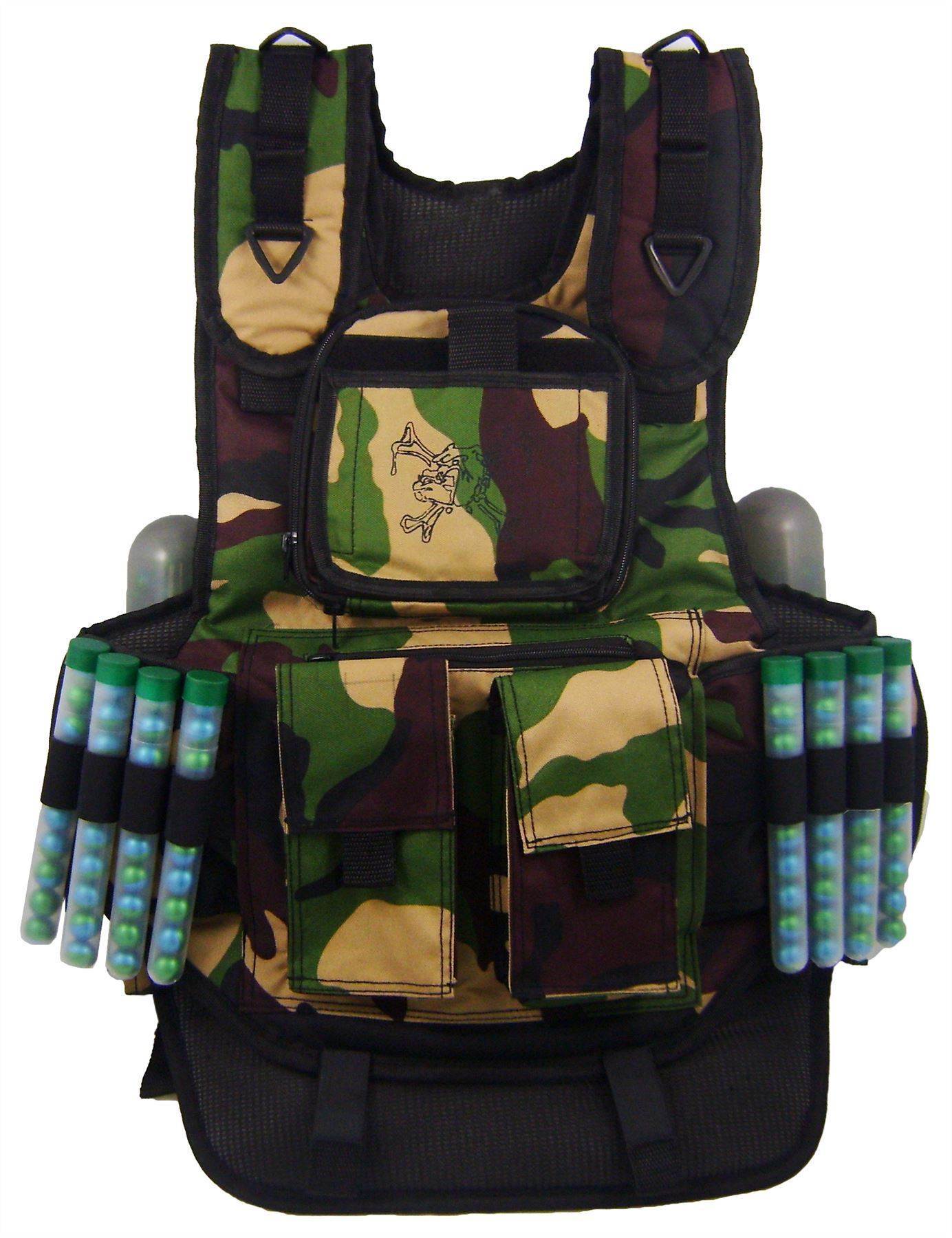 Maddog Tactical Paintball Vest Pod Holder - Woodland Camo