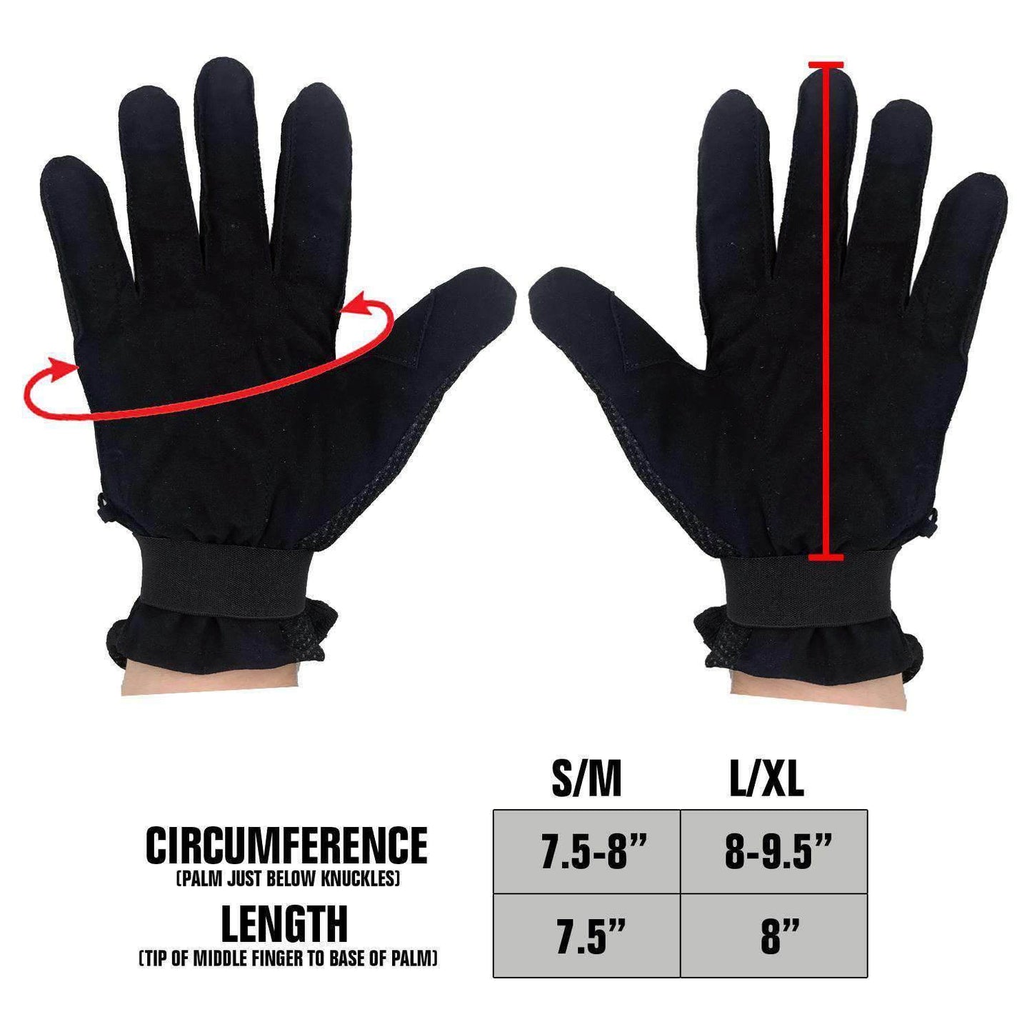 Maddog Full Finger Tactical Gloves - Black