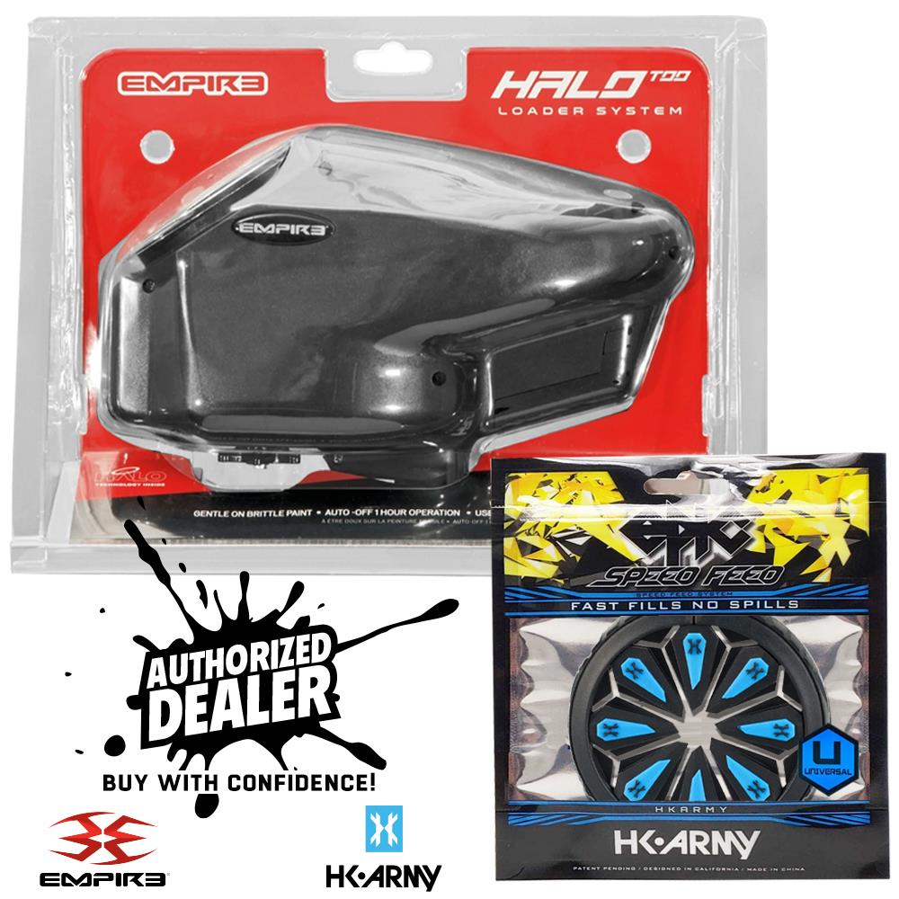 Empire Halo Too Electronic Paintball Loader with HK Army Epic Speed Feed - 20+ BPS