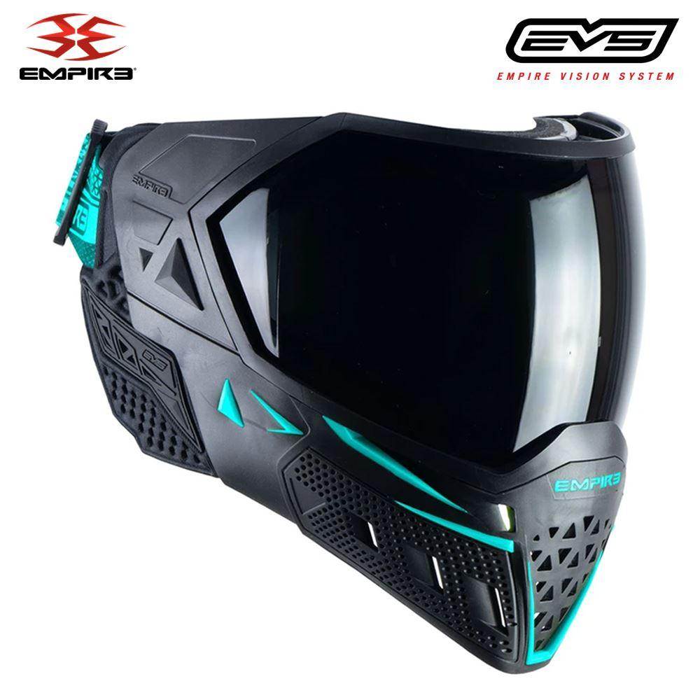 Empire EVS Thermal Paintball Mask - Black / Aqua - PaintballDeals.com