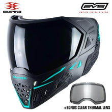 Empire EVS Thermal Paintball Mask - Black / Aqua - PaintballDeals.com