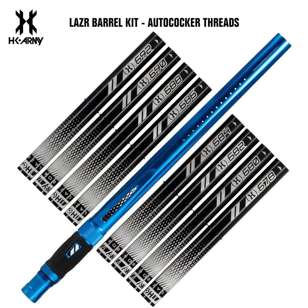 HK Army LAZR Paintball Barrel Kit - Autococker Threads - Black Inserts - PaintballDeals.com