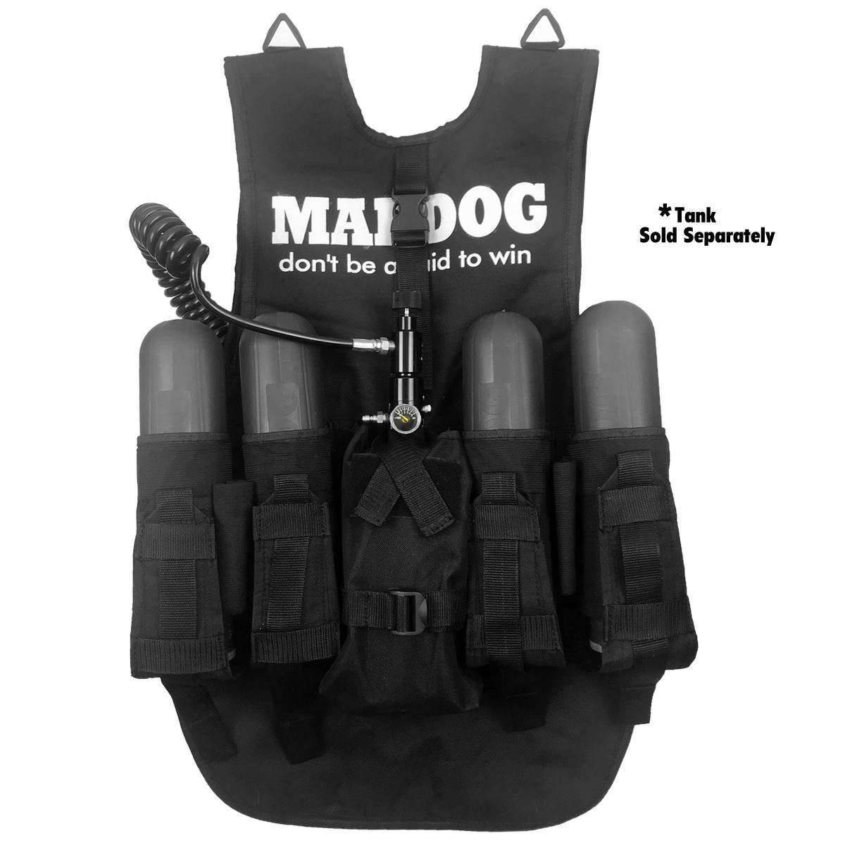 Maddog Tactical Vest with Pods & Standard Remote Coil Paintball Package