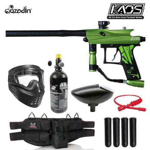 Maddog Azodin Kaos 3 Silver HPA Paintball Gun Marker Starter Package