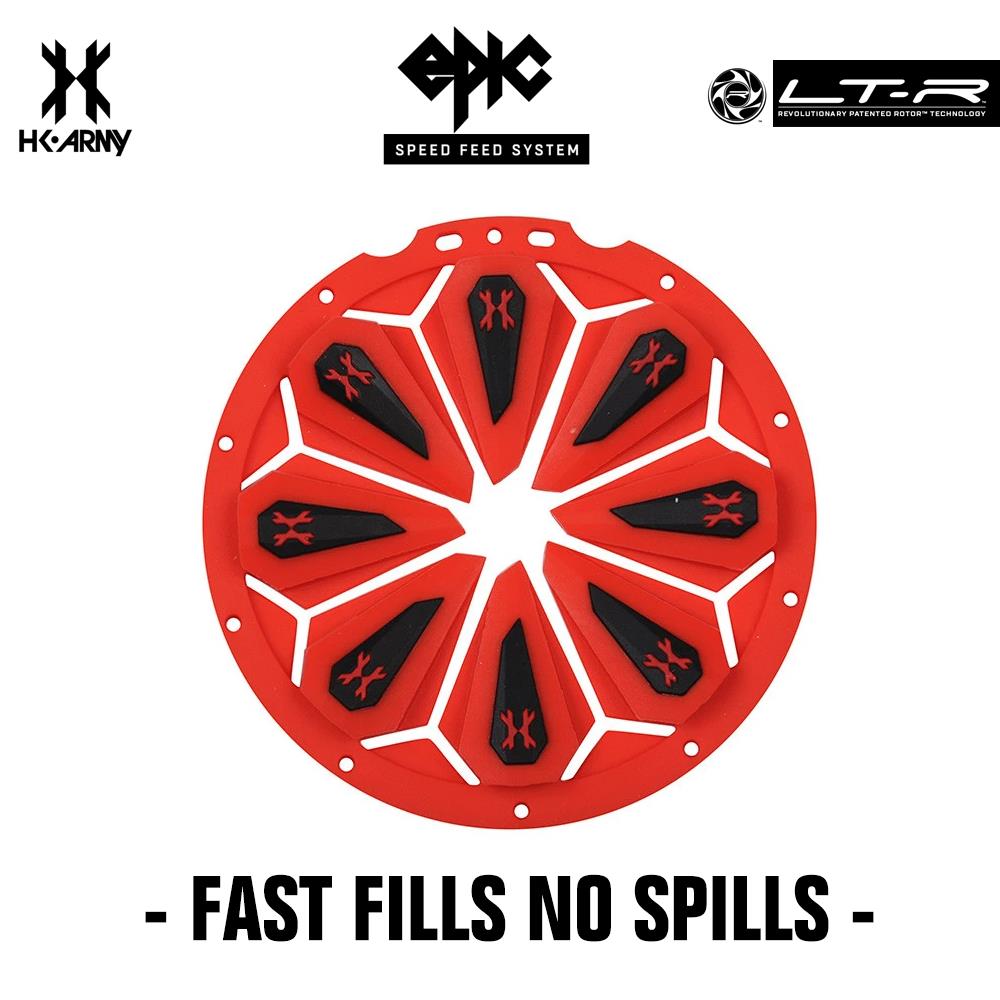 CLEARANCE Dye LT-R Electronic Paintball Loader with HK Army Epic Speed Feed - Black + Lava SF