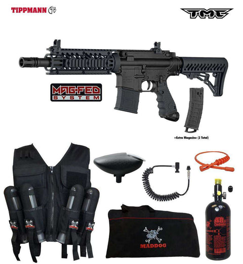 Tippmann TMC MAGFED Lieutenant HPA Sport Vest Paintball Gun Package