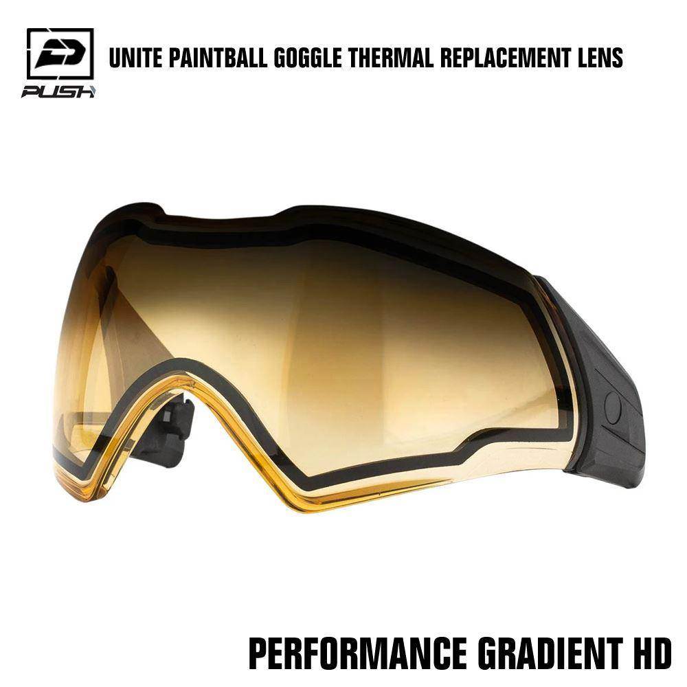 Push Unite Paintball Mask Goggle Thermal Replacement Lens w/ Protective Case - PaintballDeals.com
