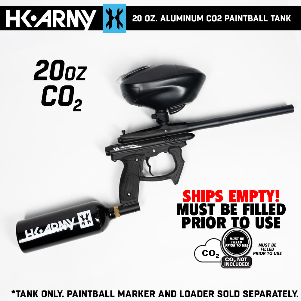 HK Army 20oz Aluminum CO2 Paintball Tank