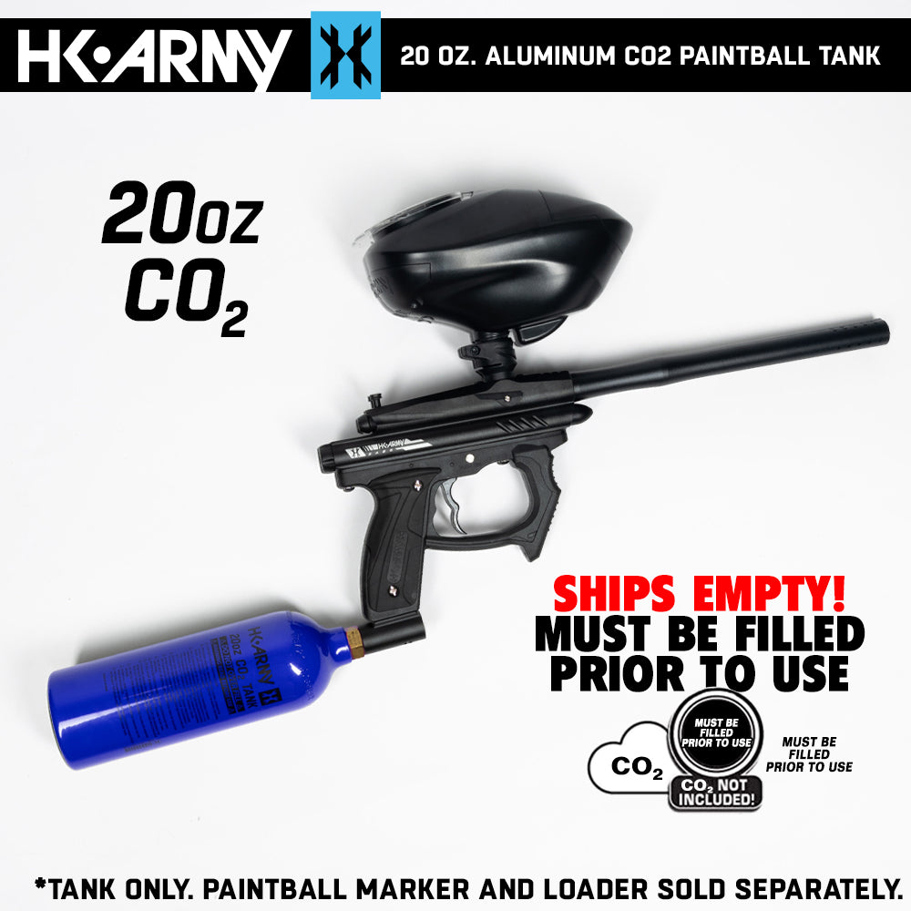 HK Army 20oz Aluminum CO2 Paintball Tank