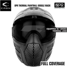 Carbon Paintball Carbon OPR Full Head Coverage Thermal Paintball Goggles  Mask - Black