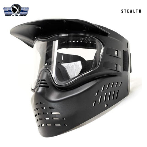 CLEARANCE GenX Global Stealth Paintball Goggles - Black - OPEN BOX