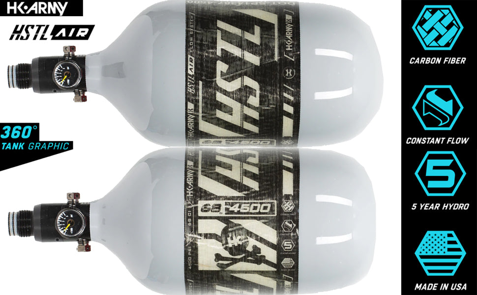 HK Army HSTL 68/4500 Carbon Fiber HPA Compressed Air Paintball Tank System - Standard Reg