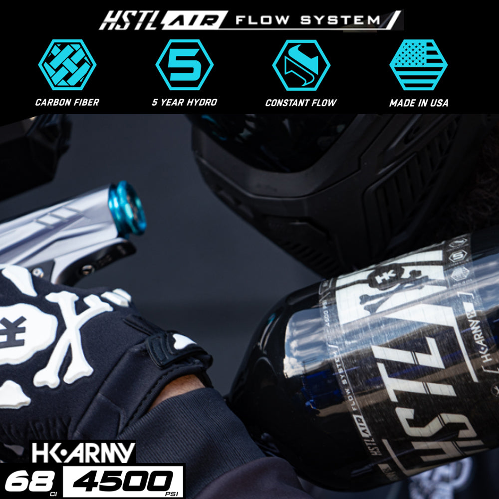 HK Army HSTL 68/4500 Carbon Fiber HPA Compressed Air Paintball Tank System - Standard Reg